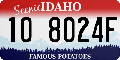 ID license plate 1O8024F