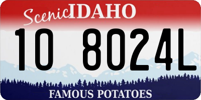ID license plate 1O8024L