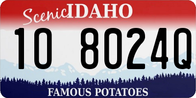 ID license plate 1O8024Q