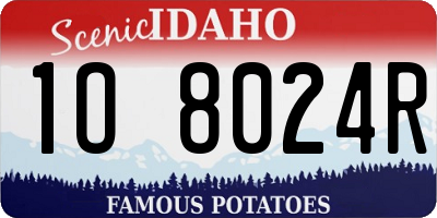 ID license plate 1O8024R