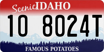 ID license plate 1O8024T