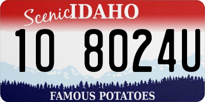 ID license plate 1O8024U