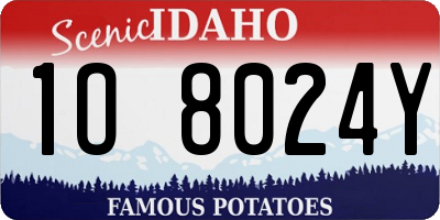 ID license plate 1O8024Y
