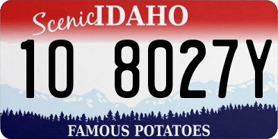 ID license plate 1O8027Y