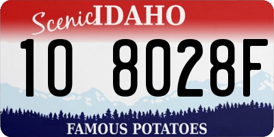 ID license plate 1O8028F