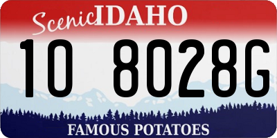 ID license plate 1O8028G