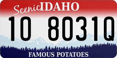 ID license plate 1O8031Q