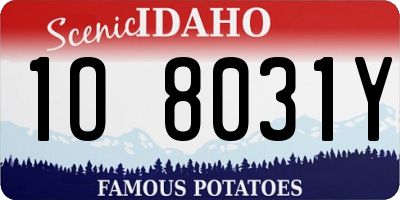 ID license plate 1O8031Y