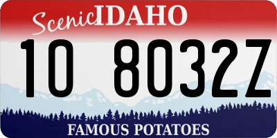 ID license plate 1O8032Z