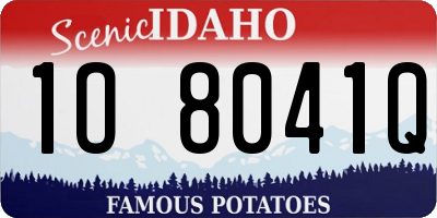 ID license plate 1O8041Q