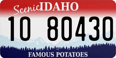 ID license plate 1O8043O