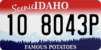 ID license plate 1O8043P