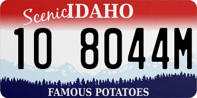 ID license plate 1O8044M