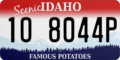 ID license plate 1O8044P