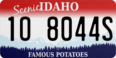 ID license plate 1O8044S
