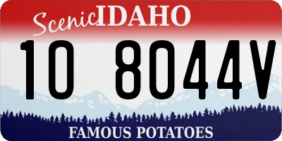 ID license plate 1O8044V