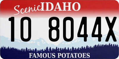 ID license plate 1O8044X