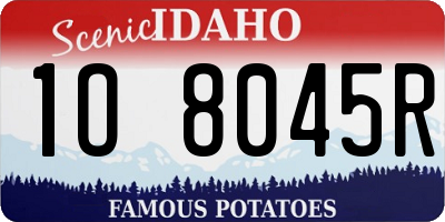 ID license plate 1O8045R