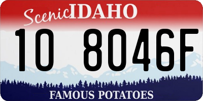 ID license plate 1O8046F
