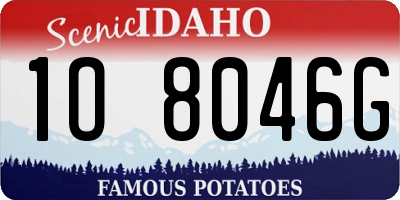 ID license plate 1O8046G