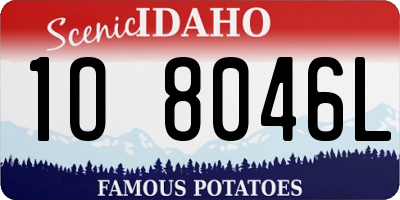 ID license plate 1O8046L