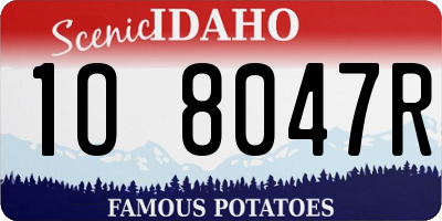 ID license plate 1O8047R