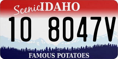 ID license plate 1O8047V