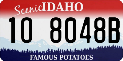 ID license plate 1O8048B