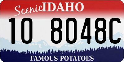 ID license plate 1O8048C
