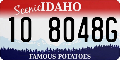 ID license plate 1O8048G