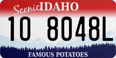 ID license plate 1O8048L
