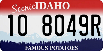 ID license plate 1O8049R