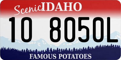 ID license plate 1O8050L