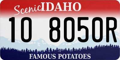 ID license plate 1O8050R