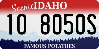 ID license plate 1O8050S