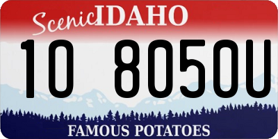 ID license plate 1O8050U