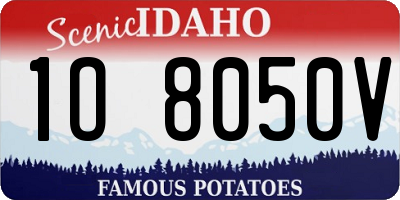 ID license plate 1O8050V