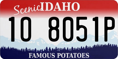ID license plate 1O8051P