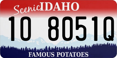 ID license plate 1O8051Q