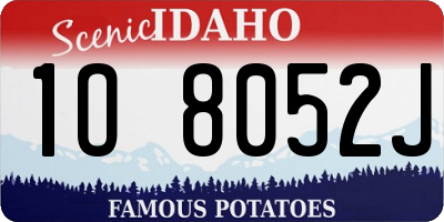 ID license plate 1O8052J