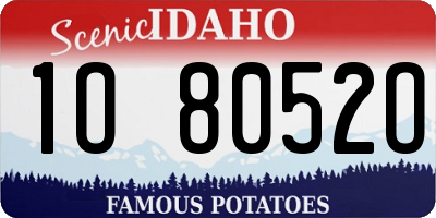 ID license plate 1O8052O