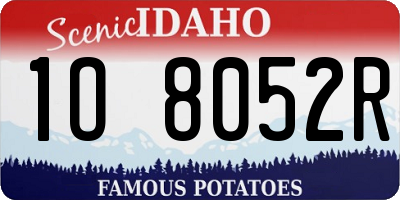 ID license plate 1O8052R
