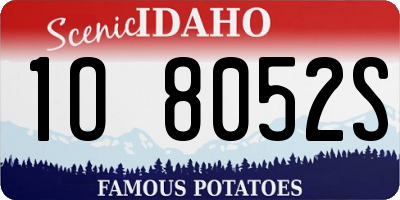 ID license plate 1O8052S