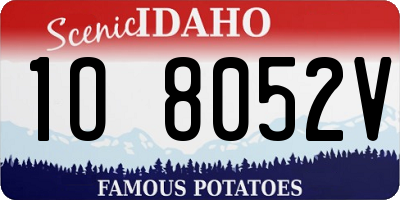 ID license plate 1O8052V