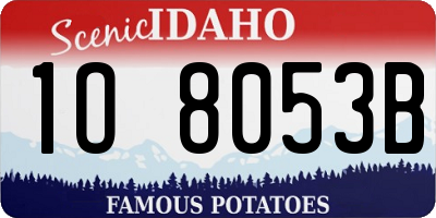 ID license plate 1O8053B
