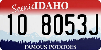 ID license plate 1O8053J