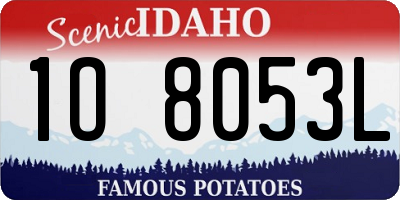 ID license plate 1O8053L