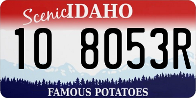 ID license plate 1O8053R