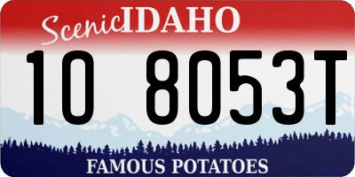 ID license plate 1O8053T