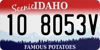 ID license plate 1O8053V